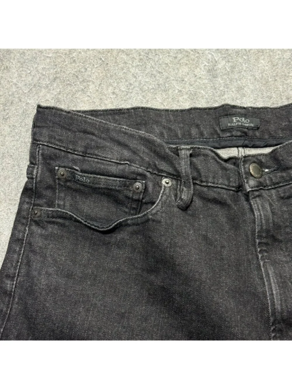 Polo Ralph Lauren Thompson Relaxed Jeans Men 34 x 32 Black Stretch